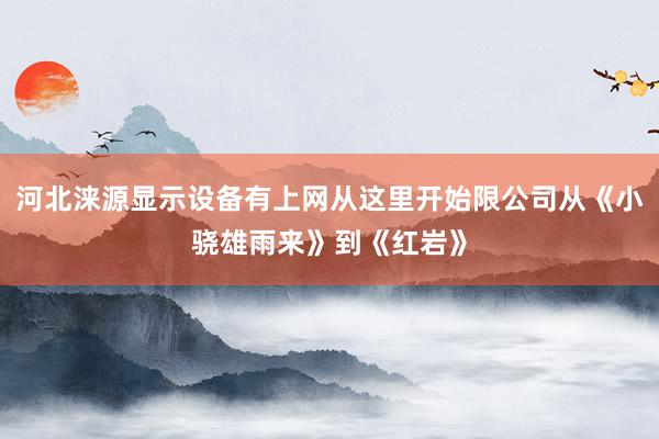 河北涞源显示设备有上网从这里开始限公司从《小骁雄雨来》到《红岩》
