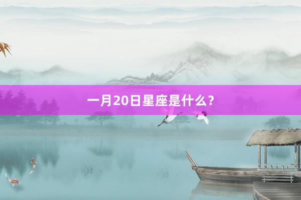 一月20日星座是什么？